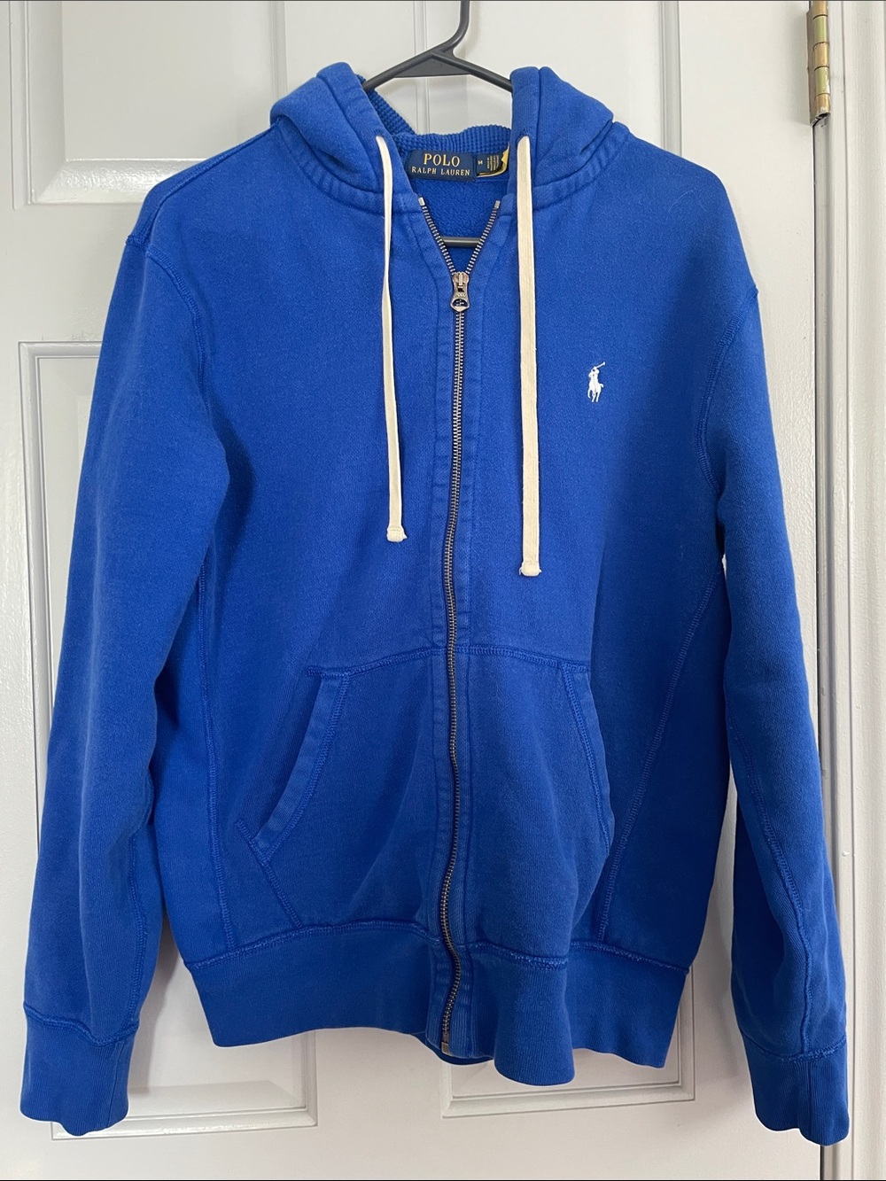 Polo by Ralph Lauren Royal Blue Full-Zip Hoodie with White Logo